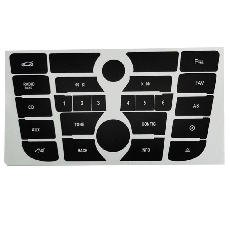 LVDLRAJJ Autoinnenraum Kompatibel Mit Opel Für Astra 2009–2015, Tastenaufkleber, Klima-Radio-Panel, Reparaturaufkleber, Armaturenbrett-Befestigung, Klimasteuerung, CD-MP3-Panel(for CD Radio Control) von LVDLRAJJ