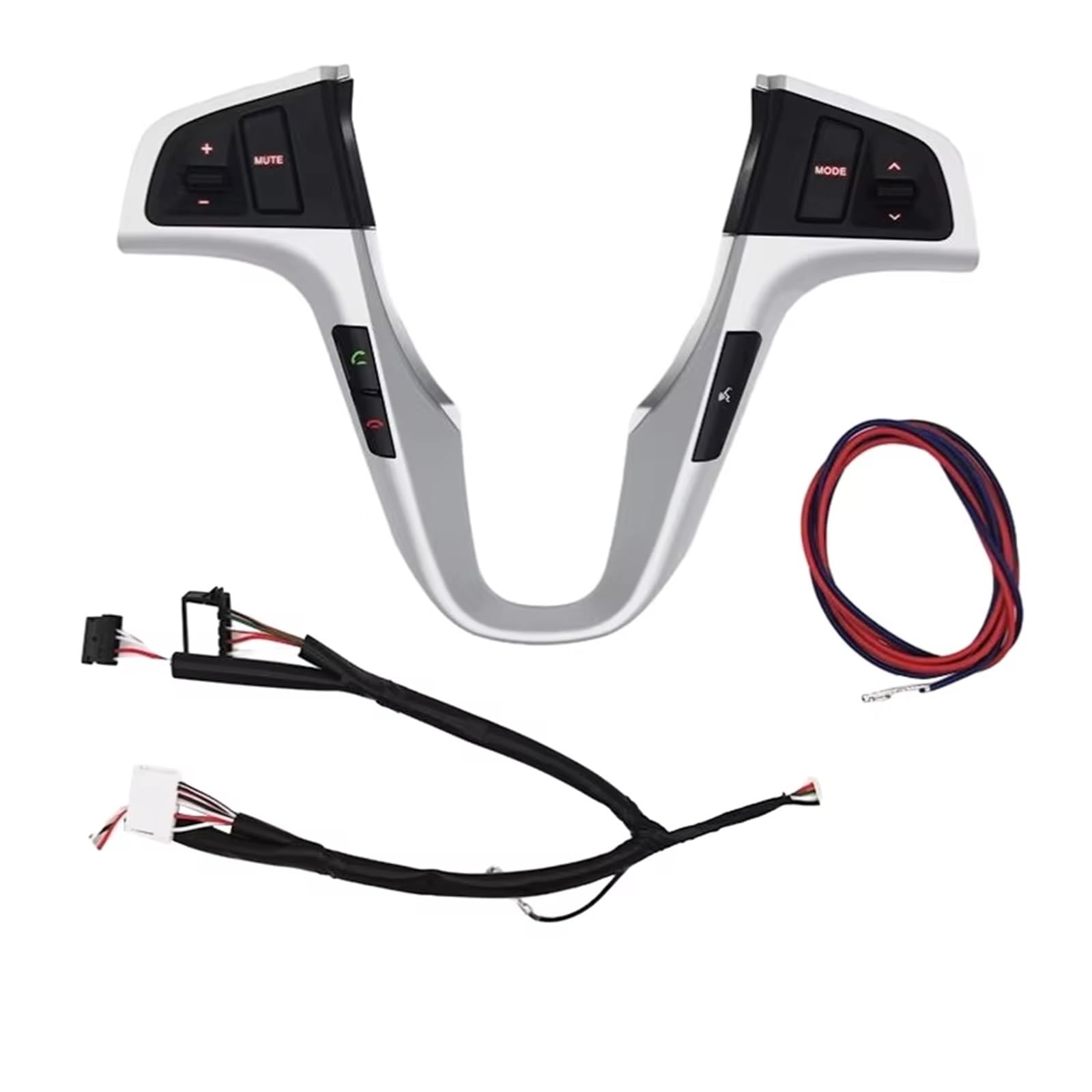 LVDLRAJJ Kompatibel Mit Hyundai Für Solaris Für Accent LHD 2011 2012 2013 2014 2015 Auto-Lenkrad-Steuertastenschalter Mit Kabelbaum 96700-1R0304X Autozubehör(Type A) von LVDLRAJJ