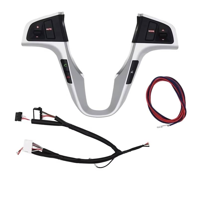 LVDLRAJJ Kompatibel Mit Hyundai Für Solaris Für Accent LHD 2011 2012 2013 2014 2015 Auto-Lenkrad-Steuertastenschalter Mit Kabelbaum 96700-1R0304X Autozubehör(Type A) von LVDLRAJJ