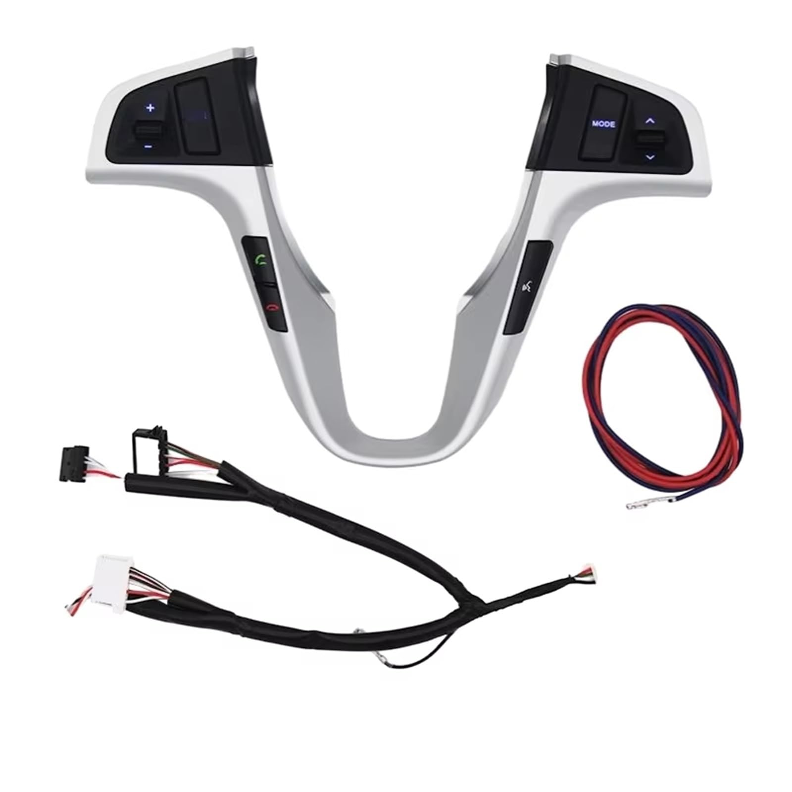 LVDLRAJJ Kompatibel Mit Hyundai Für Solaris Für Accent LHD 2011 2012 2013 2014 2015 Auto-Lenkrad-Steuertastenschalter Mit Kabelbaum 96700-1R0304X Autozubehör(Type B) von LVDLRAJJ