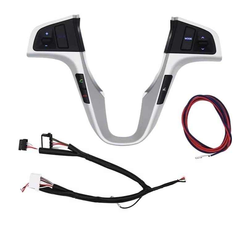 LVDLRAJJ Kompatibel Mit Hyundai Für Solaris Für Accent LHD 2011 2012 2013 2014 2015 Auto-Lenkrad-Steuertastenschalter Mit Kabelbaum 96700-1R0304X Autozubehör(Type B) von LVDLRAJJ