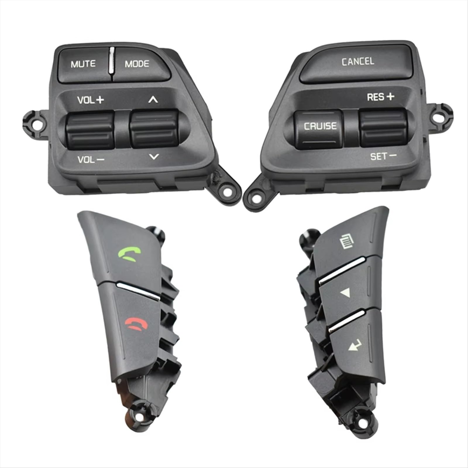 LVDLRAJJ Kompatibel Mit KIA Für K3 2014 2015 2016 Für Rio3 2014 2015 2016 Auto-Lenkrad-Steuerschalter-Taste Autozubehör(4PCS) von LVDLRAJJ
