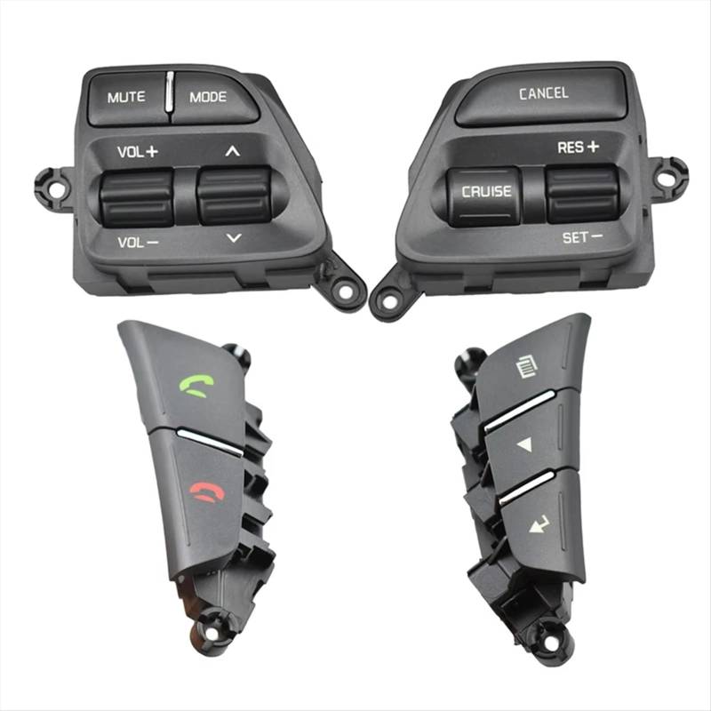 LVDLRAJJ Kompatibel Mit KIA Für K3 2014 2015 2016 Für Rio3 2014 2015 2016 Auto-Lenkrad-Steuerschalter-Taste Autozubehör(4PCS) von LVDLRAJJ