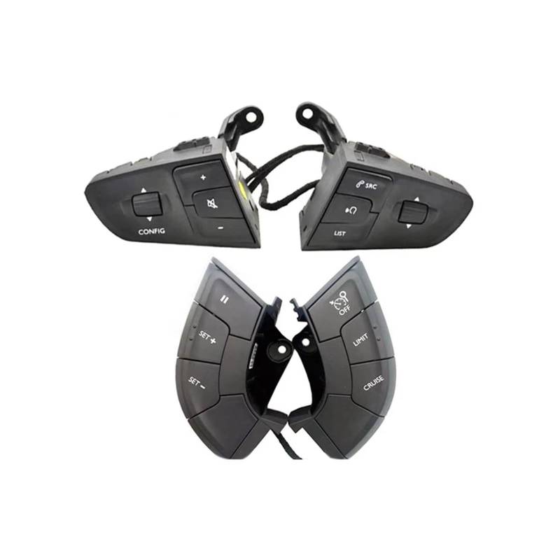 LVDLRAJJ Kompatibel Mit Peugeot 508 408 Auto-Lenkrad-Lautstärkeregler-Schalterknopf 9677976377 9822109077 34170601 Autozubehör von LVDLRAJJ