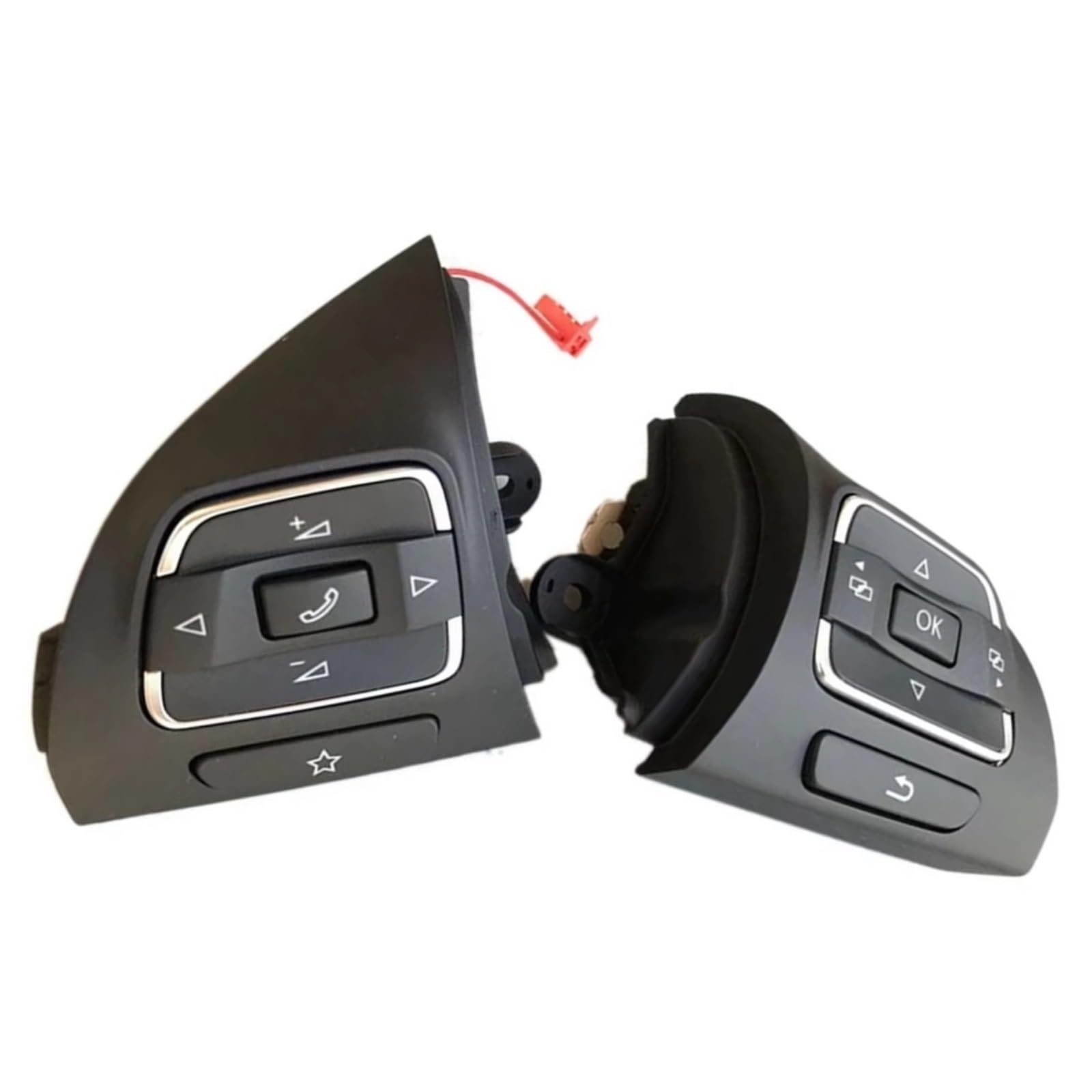 LVDLRAJJ Kompatibel Mit VW Für Golf 1.4L 2.0L 2.5L 2010 2011 2012 2013 2014 Auto-Lenkrad-Steuerschaltertasten 5C0 959 537,5C0 959 538 B Autozubehör(1pair) von LVDLRAJJ