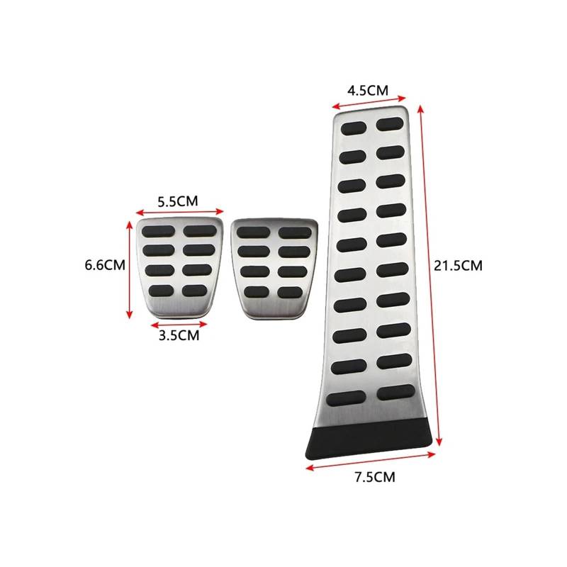 Bremspedalabdeckung Für Hyundai Für Sonata Für Santa 2010 2011 2012 2013 2014 2015 Fe Auto Pedale Auto Pedal Abdeckung Fußstütze Pedale Gas Brems Pedalkappen(MT Without Rest) von LVGVZTTGKM