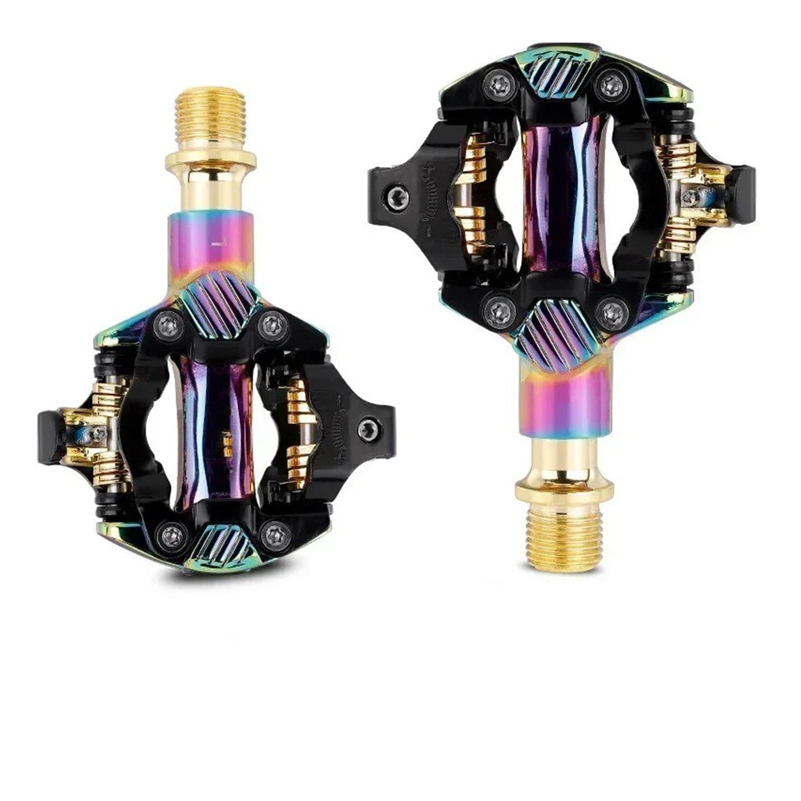 Bremspedalabdeckung Für SPD-System MTB Rennrad Pedale Anti-Rutsch-Lager Radfahren Zubehör Fußstütze Pedale Gas Brems Pedalkappen(Double Color Alloy) von LVGVZTTGKM