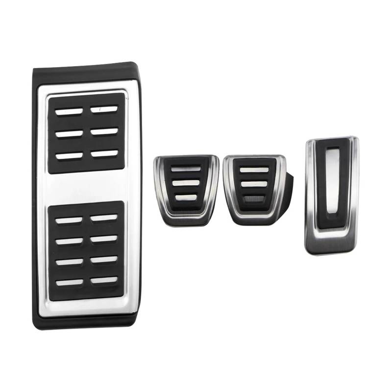 Bremspedalabdeckung Für VW Für Polo 2017 2018 2019 2020 2021 2022 Edelstahl Auto Gas Bremspedal Schutz Pads Abdeckung Fußstütze Pedale Gas Brems Pedalkappen(MT with Rest) von LVGVZTTGKM