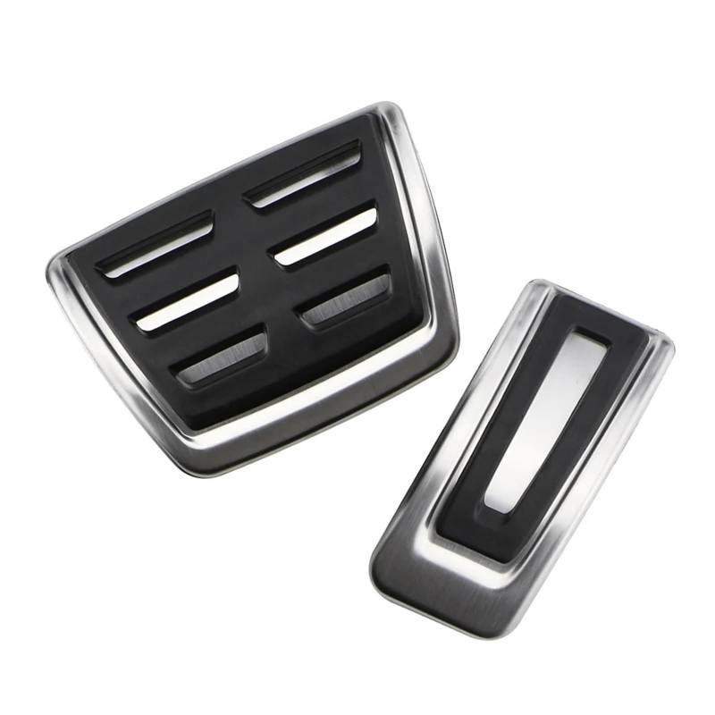 Bremspedalabdeckung Für VW Für Polo 2017 2018 2019 2020 2021 2022 Edelstahl Auto Gas Bremspedal Schutz Pads Abdeckung LHD Auto Pedale Fußstütze Pedale Gas Brems Pedalkappen(Pedal at Without Rest) von LVGVZTTGKM
