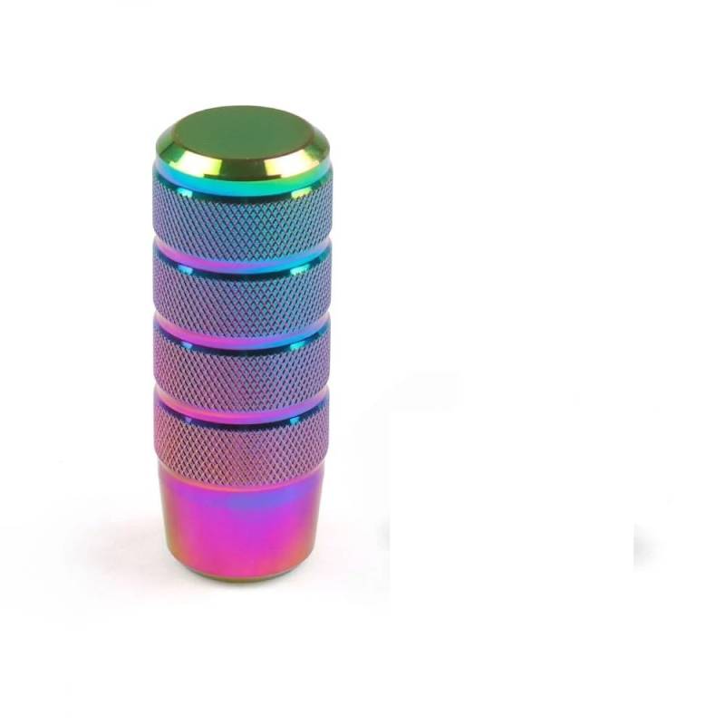 Schaltknäufe 95MM Universal Nicht-Slip Schaltknauf Manuelle Übertragung Aluminium Gerändelt Schalthebel Knopf Schaltknauf Stick Griff(Neo Chrome) von LVGVZTTGKM