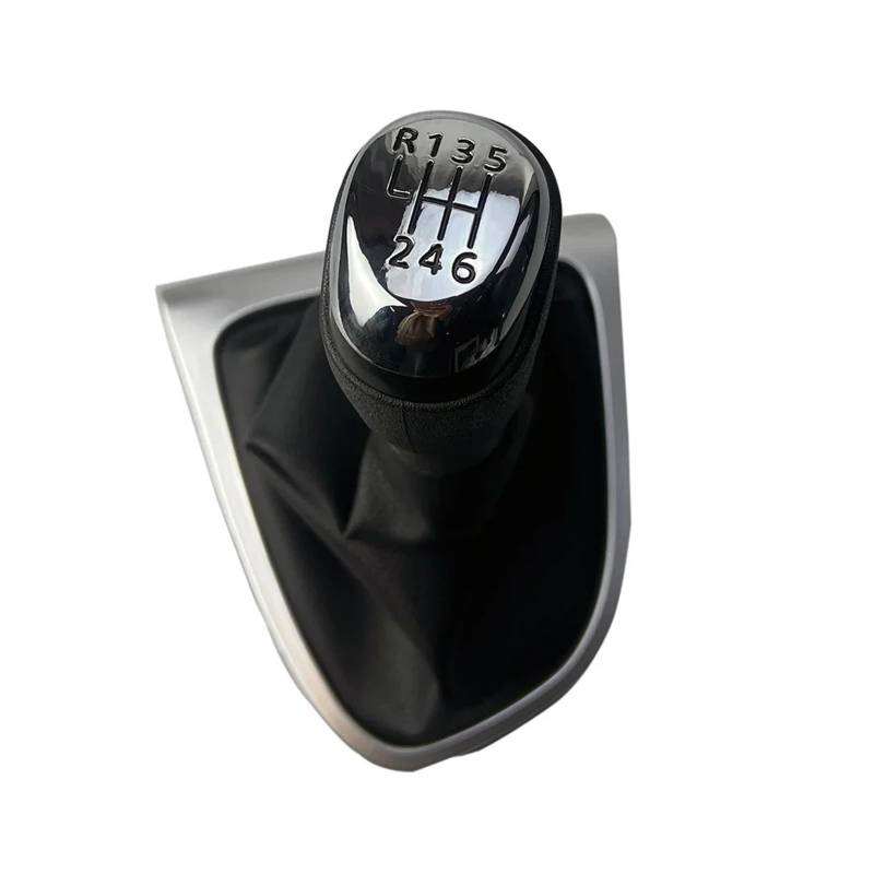 Schaltknäufe Für Clio 4 IV MK4 2012-2019 LHD Schaltknauf Gamasche Boot Abdeckung Fall 5/6 Geschwindigkeit Stick Ändern Kopf Getriebe Staub Abdeckung Schaltknauf Stick Griff(Chrome 6 Speed) von LVGVZTTGKM