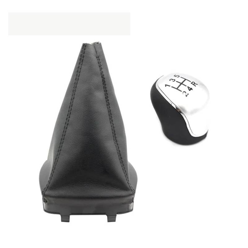 Schaltknäufe Für Ford Für Mondeo 4 Mk4 IV 2007 2008 2009 2010 2011 2012 2013 2014 Auto Hand Speed ​​Ball Schaltknauf Gamasche Boot Abdeckung Kragen Schaltknauf Stick Griff(Silver 5 Speed 2Pcs) von LVGVZTTGKM