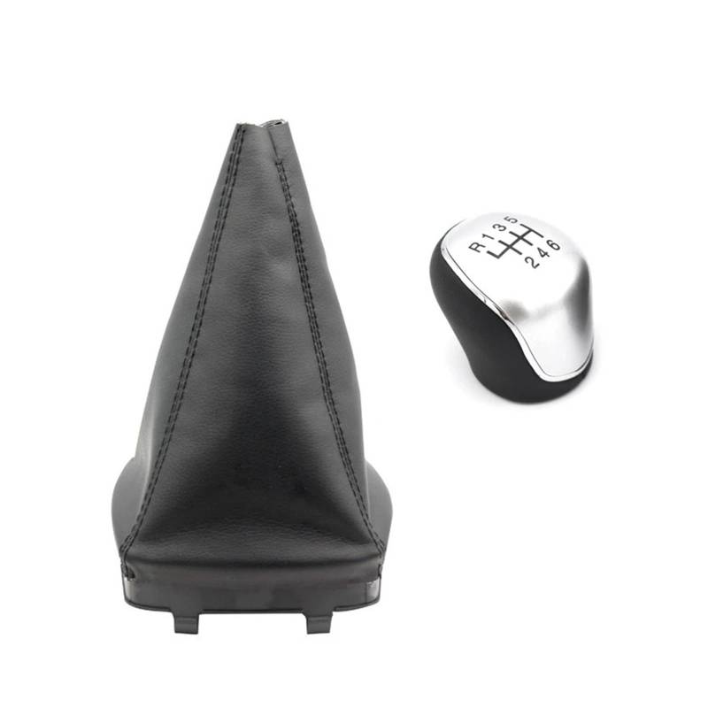 Schaltknäufe Für Ford Für Mondeo 4 Mk4 IV 2007 2008 2009 2010 2011 2012 2013 2014 Auto Hand Speed ​​Ball Schaltknauf Gamasche Boot Abdeckung Kragen Schaltknauf Stick Griff(Silver 6 Speed 2Pcs) von LVGVZTTGKM