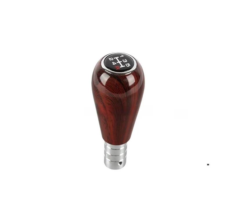 Schaltknäufe Universal Auto Schaltknäufe Klassischer Schalthebel Holzhebel Stick Knob 5 Geschwindigkeit Mit Adapter Schaltknauf Stick Griff(B) von LVGVZTTGKM