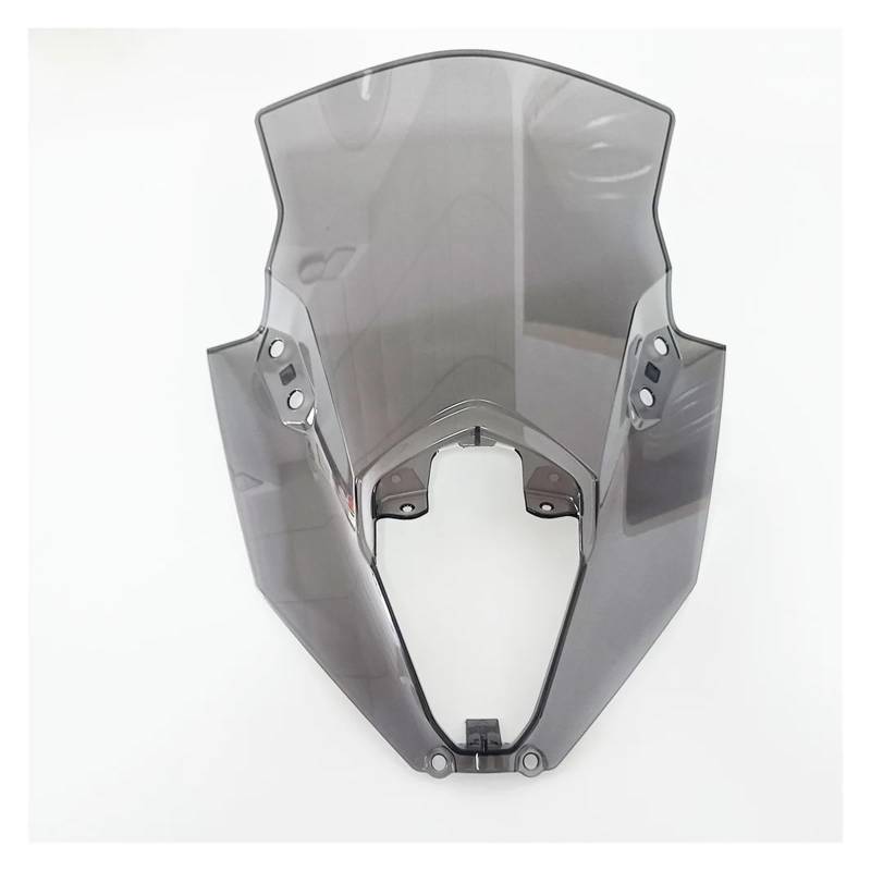 Windschutzscheibe Windschott Für Kawasaki 650 Für Ninja ER-6F 2020 2021 2022 2023 2024 Motorrad Double Bubble Windschutzscheibe Windschutz Bildschirm Schwarz Iridium Motorrad-Fliegenschutz(Dark Grey) von LVGVZTTGKM