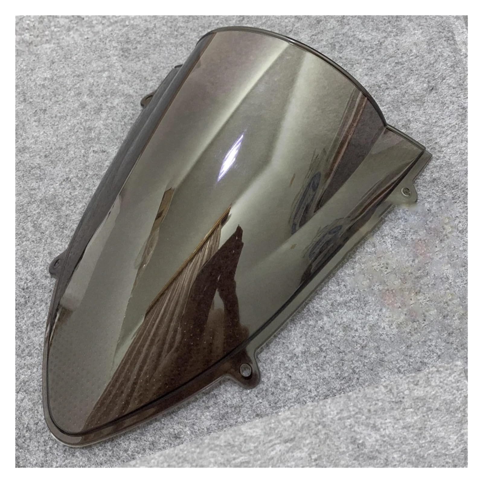 Windschutzscheibe Windschott Für Kawasaki Für Ninja 250R EX250R 2008 2009 2010 2011 2012 Motorrad Windschutzscheibe Windschutz Double Bubble Frontscheibe Windabweiser Motorrad-Fliegenschutz(Smoke) von LVGVZTTGKM