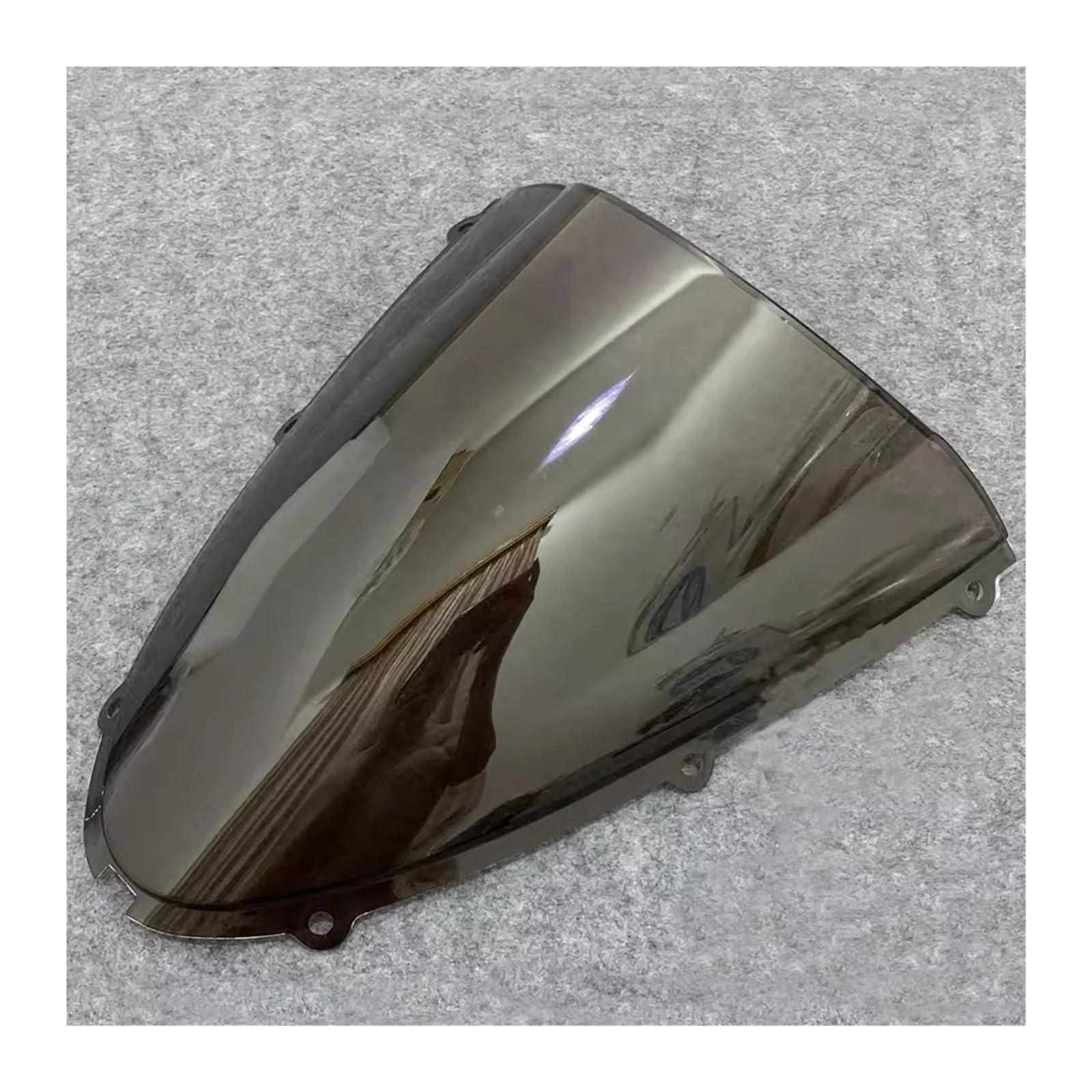 Windschutzscheibe Windschott Für Kawasaki Für Ninja Für ZX6R 636 ZX636 2005 2006 2007 2008 Windschutzscheibe Motorrad Windschutzscheibe Windabweiser Double Bubble Motorrad-Fliegenschutz(Smoke) von LVGVZTTGKM
