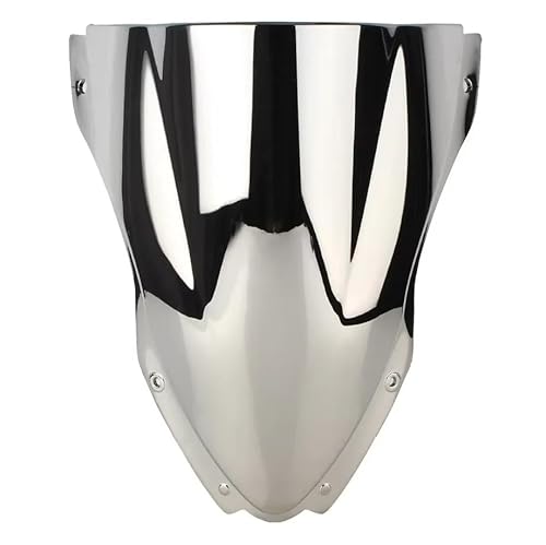 Windschutzscheibe Windschott Für Kawasaki Für Ninja ZX10R ZX-10R 2016 2017 2018 2019 2020 Motorrad Bildschirm Windschutzscheibe Windschutz Double Bubble Verkleidung Motorrad-Fliegenschutz(Silvery) von LVGVZTTGKM