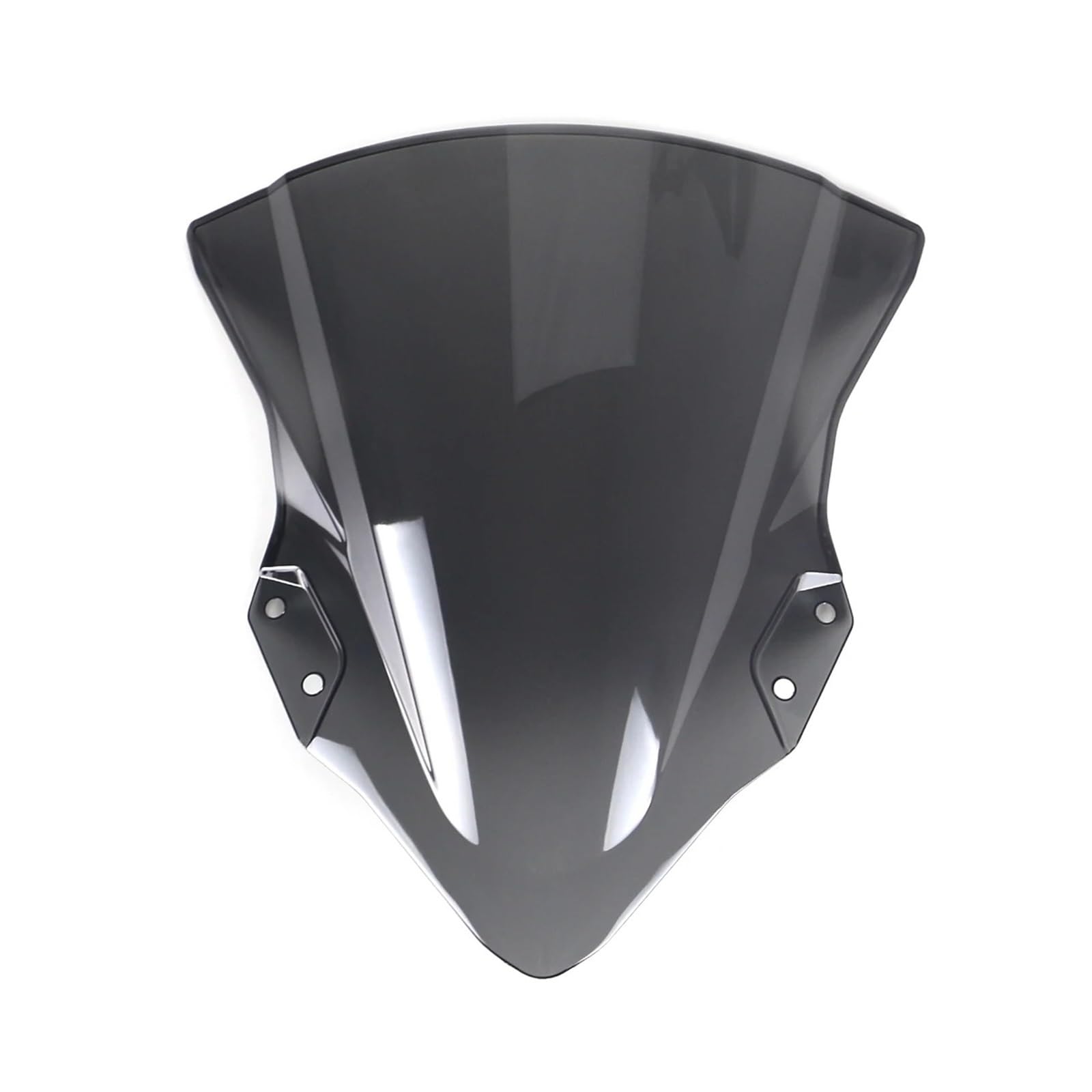 Windschutzscheibe Windschott Für Kawasaki Für Ninja400 Für EX400 2018-2023 2019 2020 2021 2022 Motorrad Windschutzscheibe Windschutz Double Bubble Motorrad-Fliegenschutz(Smoke) von LVGVZTTGKM