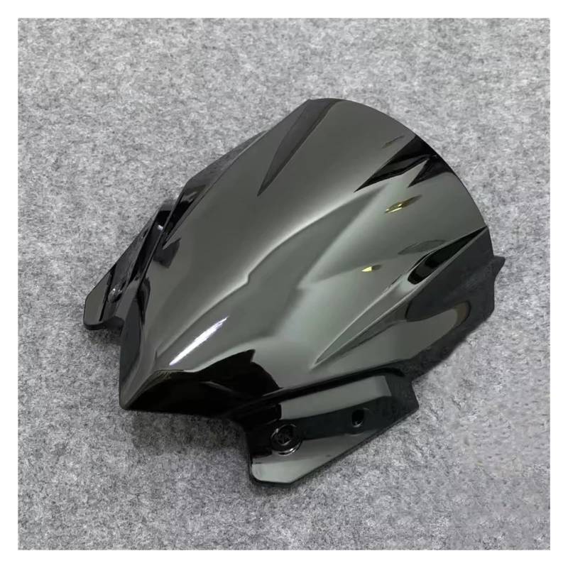 Windschutzscheibe Windschott Für Kawasaki Für Z650 Z 650 2016 2017 2018 2019 Double Bubble Windschutzscheibe Windabweiser Bildschirm Windschutzscheibe Motorrad-Fliegenschutz(Black) von LVGVZTTGKM