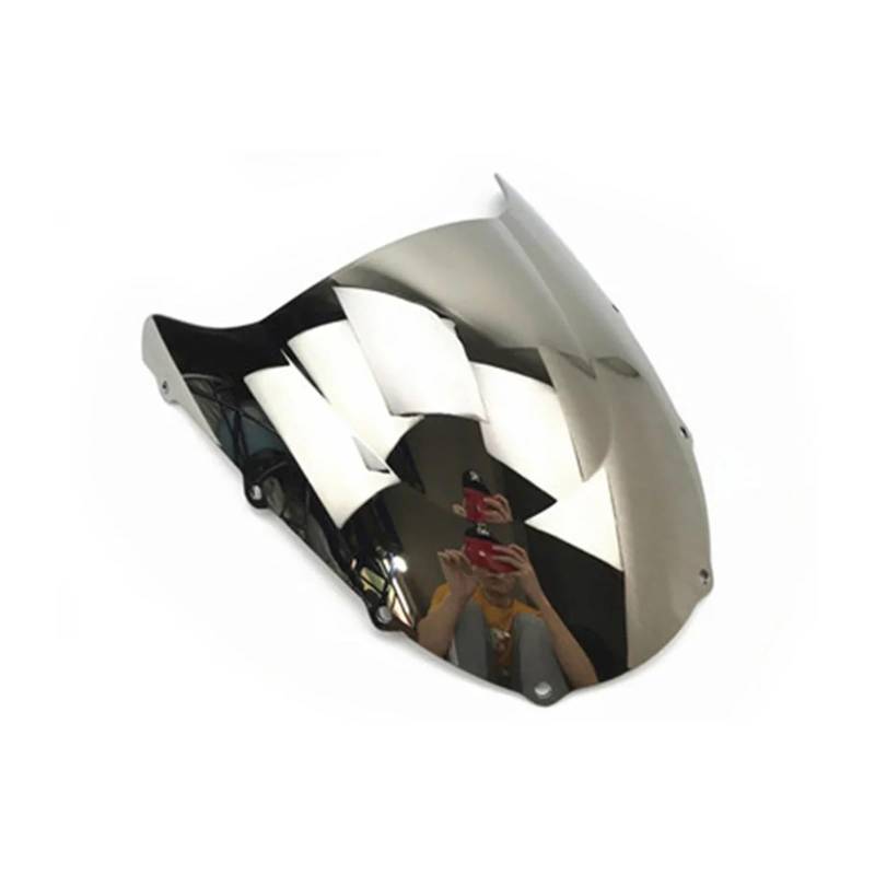Windschutzscheibe Windschott Für Kawasaki Für ZX9R 1997 1998 1999 Motorrad Windschutzscheibe Schwarz Rauch Farbe Windschutzscheibe Windschutz Motorrad-Fliegenschutz(Silvery) von LVGVZTTGKM