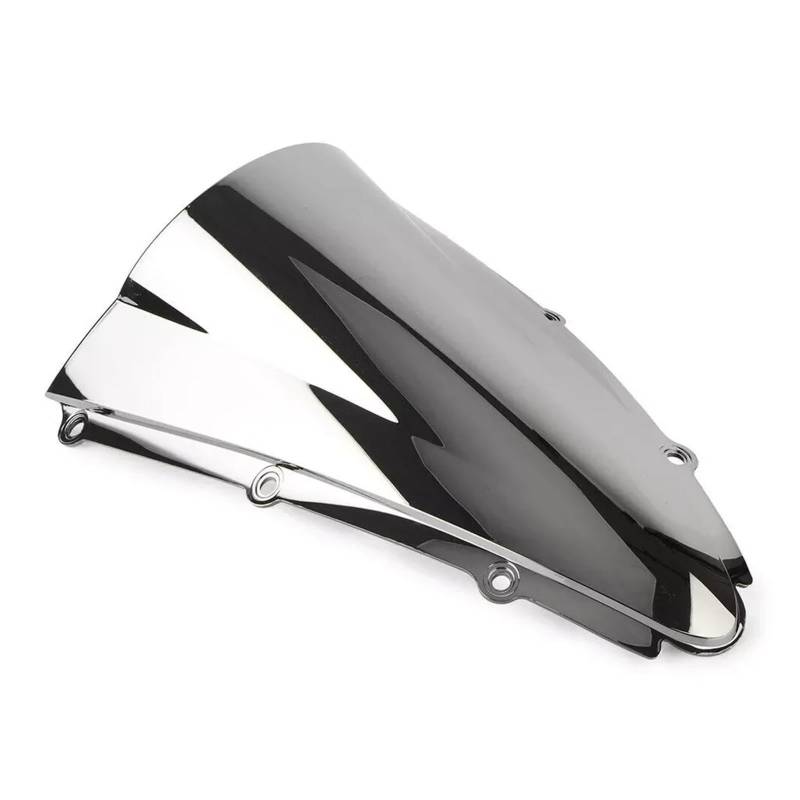 Windschutzscheibe Windschott Für YZF Für R1 Für YZF-R1 2000 2001 Motorrad Double Bubble Windschutzscheibe Windschutzscheibe Bildschirm ABS Schild Motorrad-Fliegenschutz(Silver) von LVGVZTTGKM