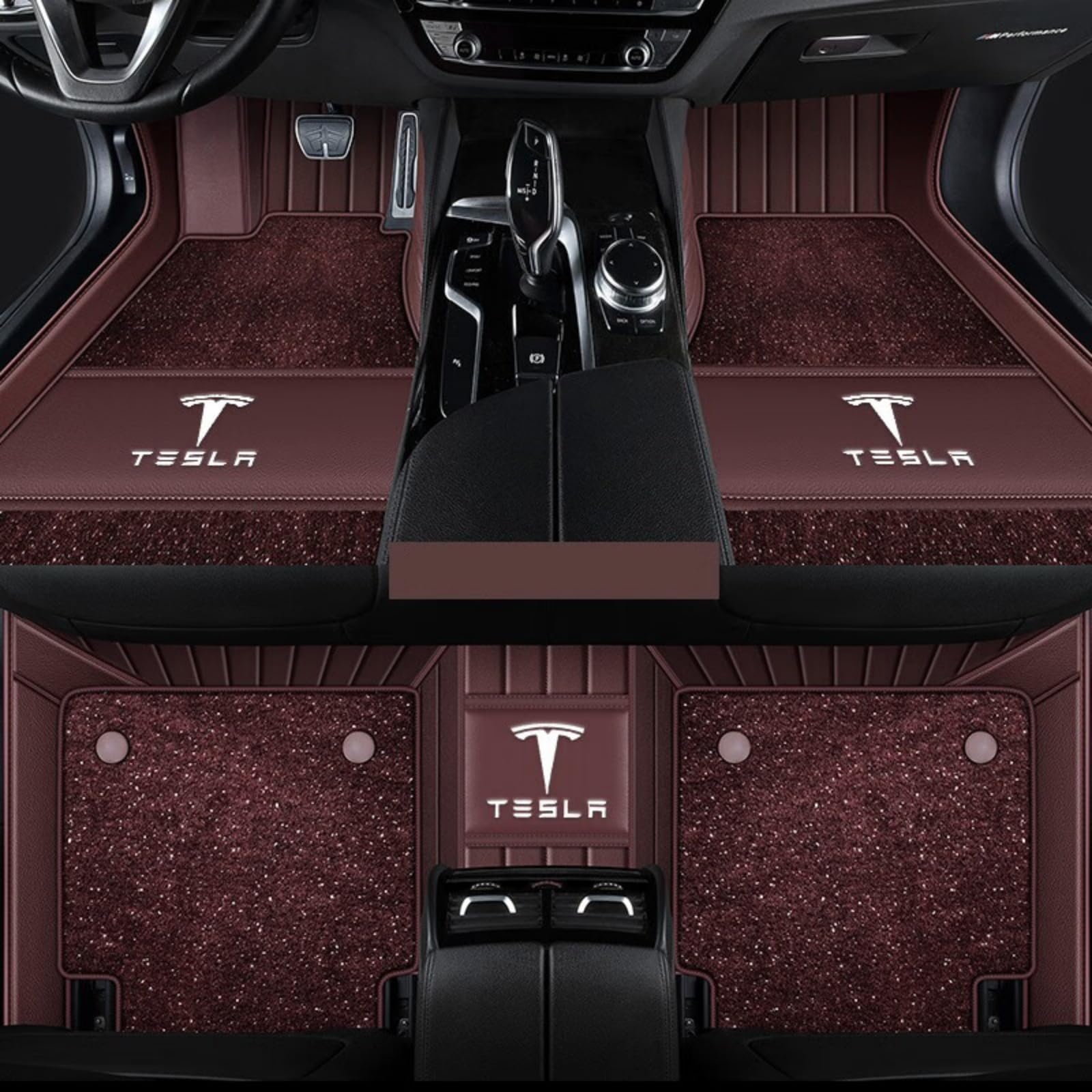 1 Satz Fußmatten Autoteppich für Tesla Model S 12-16 Automatte Absatzschoner aus Gummi Antirutschmatte Passgenau Verstärkter Allwetter,normal-Brownstyle 1 Satz Fußmatten Autoteppich für Tesla Model S 12-16 Automatte Absatzschoner aus Gummi Antirutschmatte Passgenau Verstärkter Allwetter,normal-Brownstyle von LVIPP