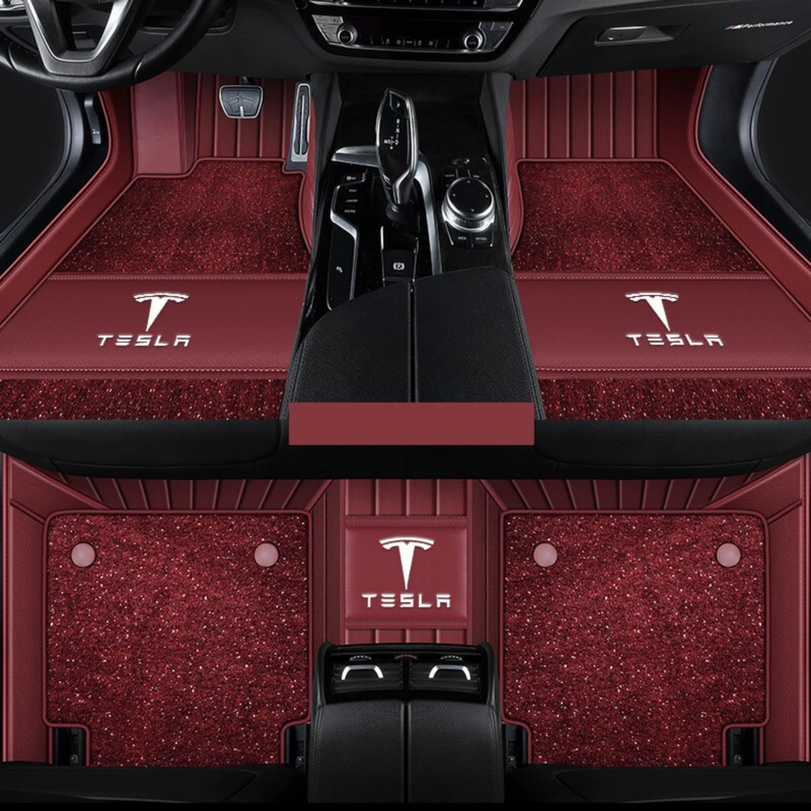 1 Satz Fußmatten Autoteppich für Tesla Model X 15-23 5Seats Automatte Absatzschoner aus Gummi Antirutschmatte Passgenau Verstärkter Allwetter,normal-Redstyle 1 Satz Fußmatten Autoteppich für Tesla Model X 15-23 5Seats Automatte Absatzschoner aus Gummi Antirutschmatte Passgenau Verstärkter Allwetter,normal-Redstyle von LVIPP