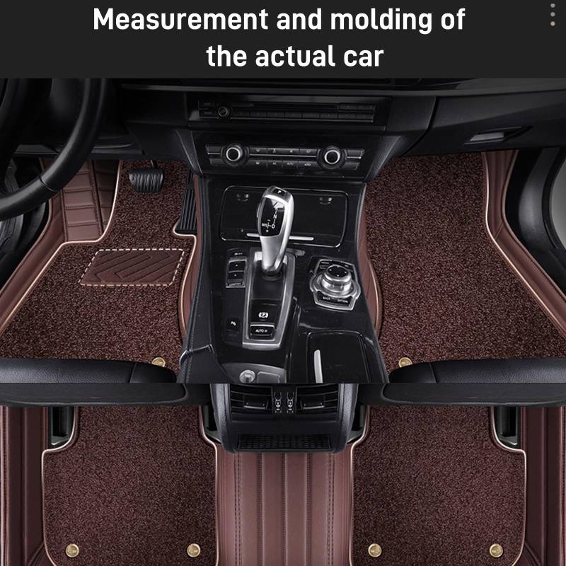 1 Satz Fußmatten Autoteppich für Tesla Model3 19-23 Automatte Absatzschoner aus Gummi Antirutschmatte Passgenau Verstärkter Allwetter,normal-Brownstyle von LVIPP