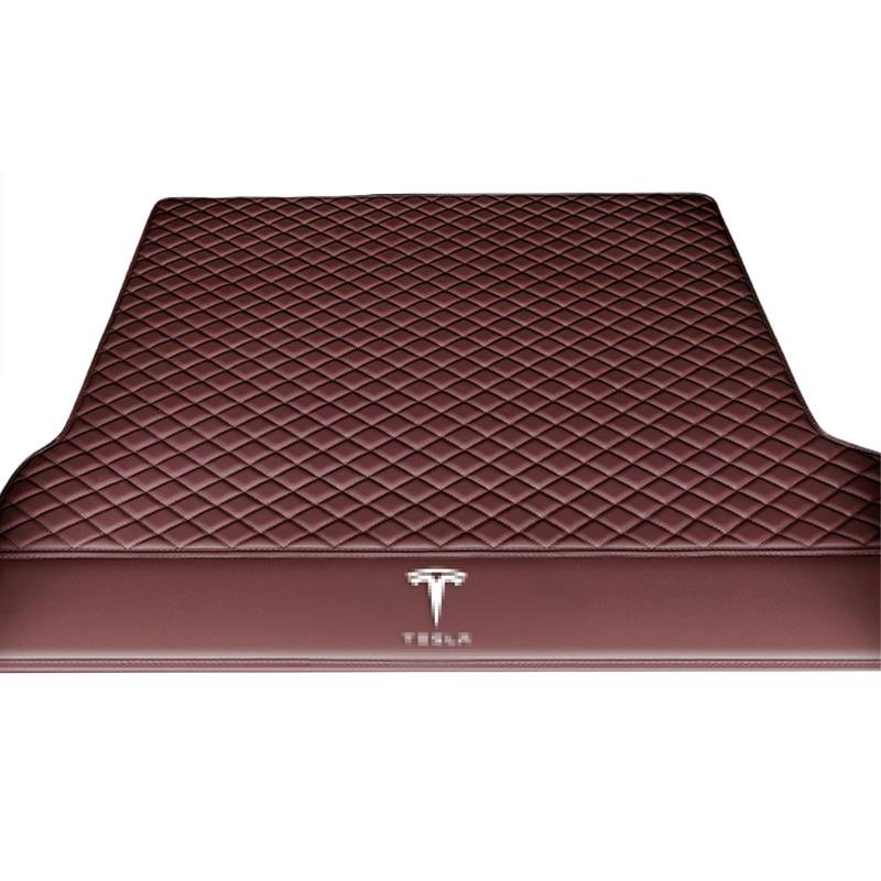 1 X 5Seatstück Kofferraummatten für Tesla Model X 5Seats 15-23 Teppich Antirutschunterlage Kratzfest Wasserdicht Anti-Rutsch Kofferraum X 5Seatschutzmatte,normal-Brownstyle von LVIPP