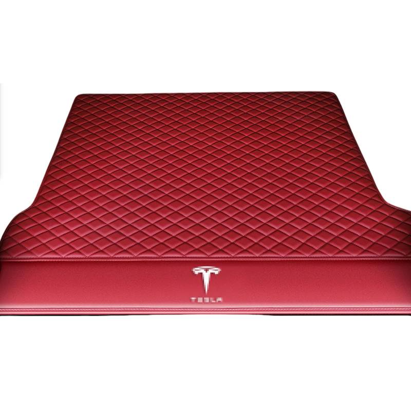 1 Xtück Kofferraummatten für Tesla Model S 12-16 Teppich Antirutschunterlage Kratzfest Wasserdicht Anti-Rutsch Kofferraum Xchutzmatte,normal-Redstyle von LVIPP