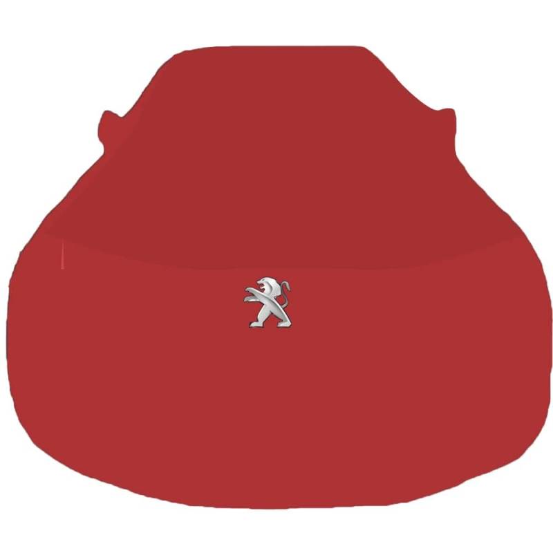 Auto Abdeckung, für Peugeot 207CC Spezialauto Custom staubdicht Winddicht UV-Schutz atmungsaktiv weiches elastisches Gewebe Plane,normal-Red Style von LVIPP