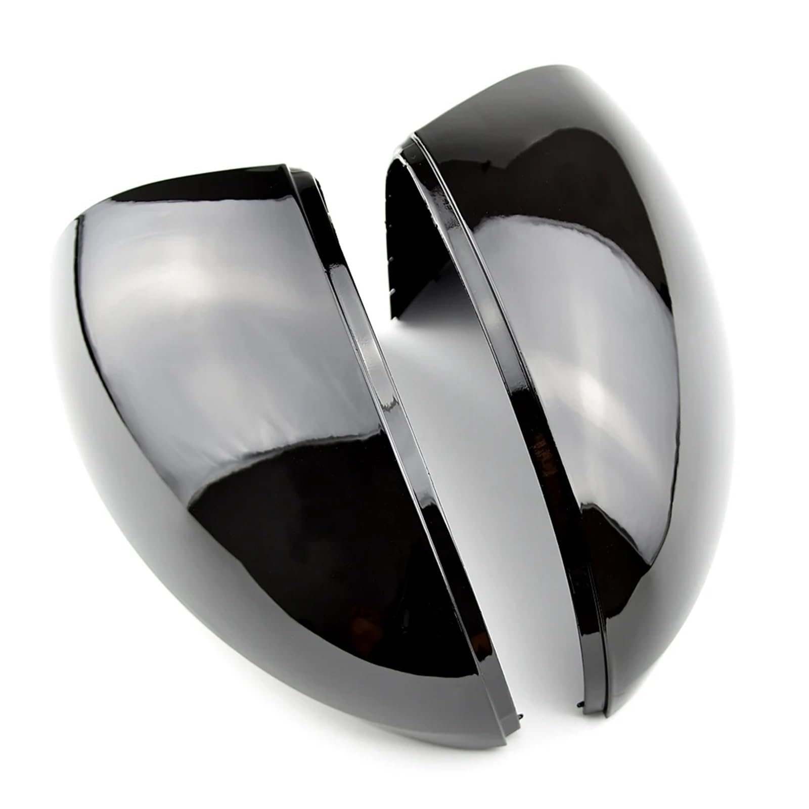 Auto-Seiten-Rückspiegel-Abdeckung, Außenspiegel-Shell-Kappengehäuse, kompatibel for VW Tiguan 2008 2009 2010 2011 2012 2013 2014 2015(Glossy Black) von LVQJVAVE