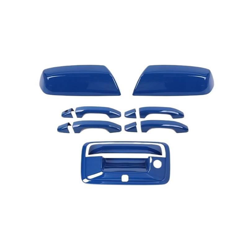 Autotür Schwanz Türgriff Rückspiegel Dekoration Shell Cover kompatibel for Chevrolet Silverado for GMC Sierra 2014 2015 2016 2017 2018(Blue) von LVQJVAVE