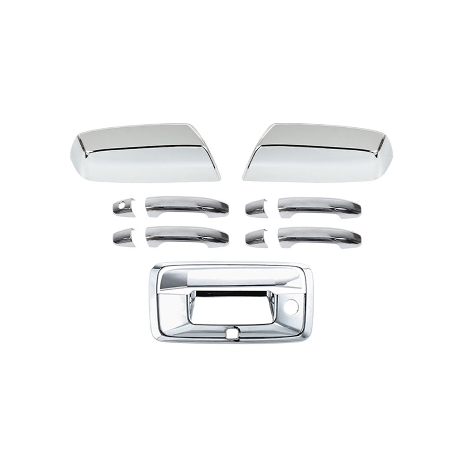 Autotür Schwanz Türgriff Rückspiegel Dekoration Shell Cover kompatibel for Chevrolet Silverado for GMC Sierra 2014 2015 2016 2017 2018(Chrome) von LVQJVAVE