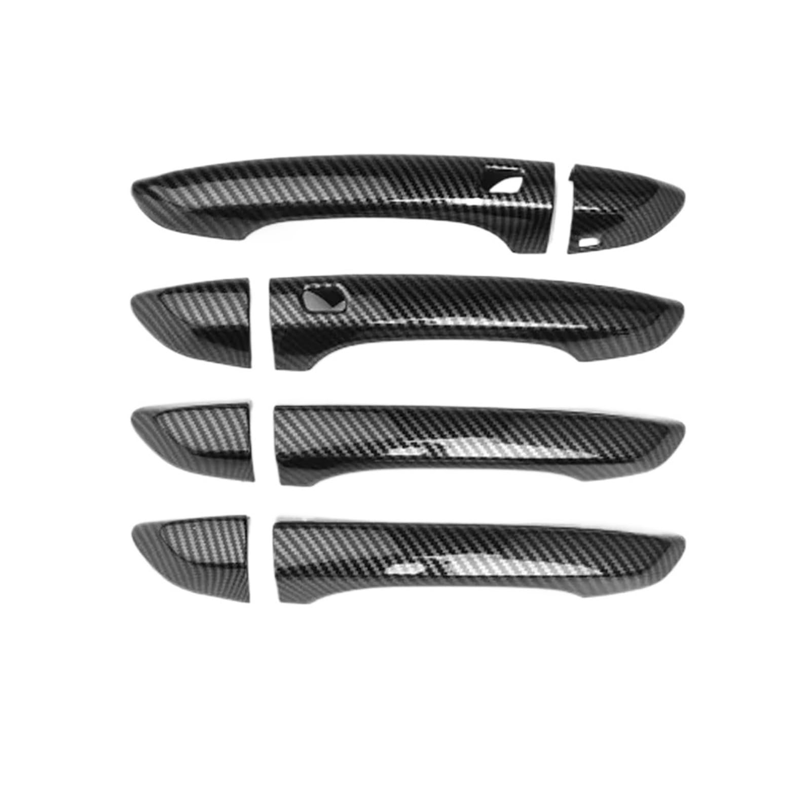 Carbon Black Auto Außentürgriff Schutzabdeckung Kompatibel für Genesis G70 Styling ABS Aufkleber Zubehör(Touch Button) von LVQJVAVE