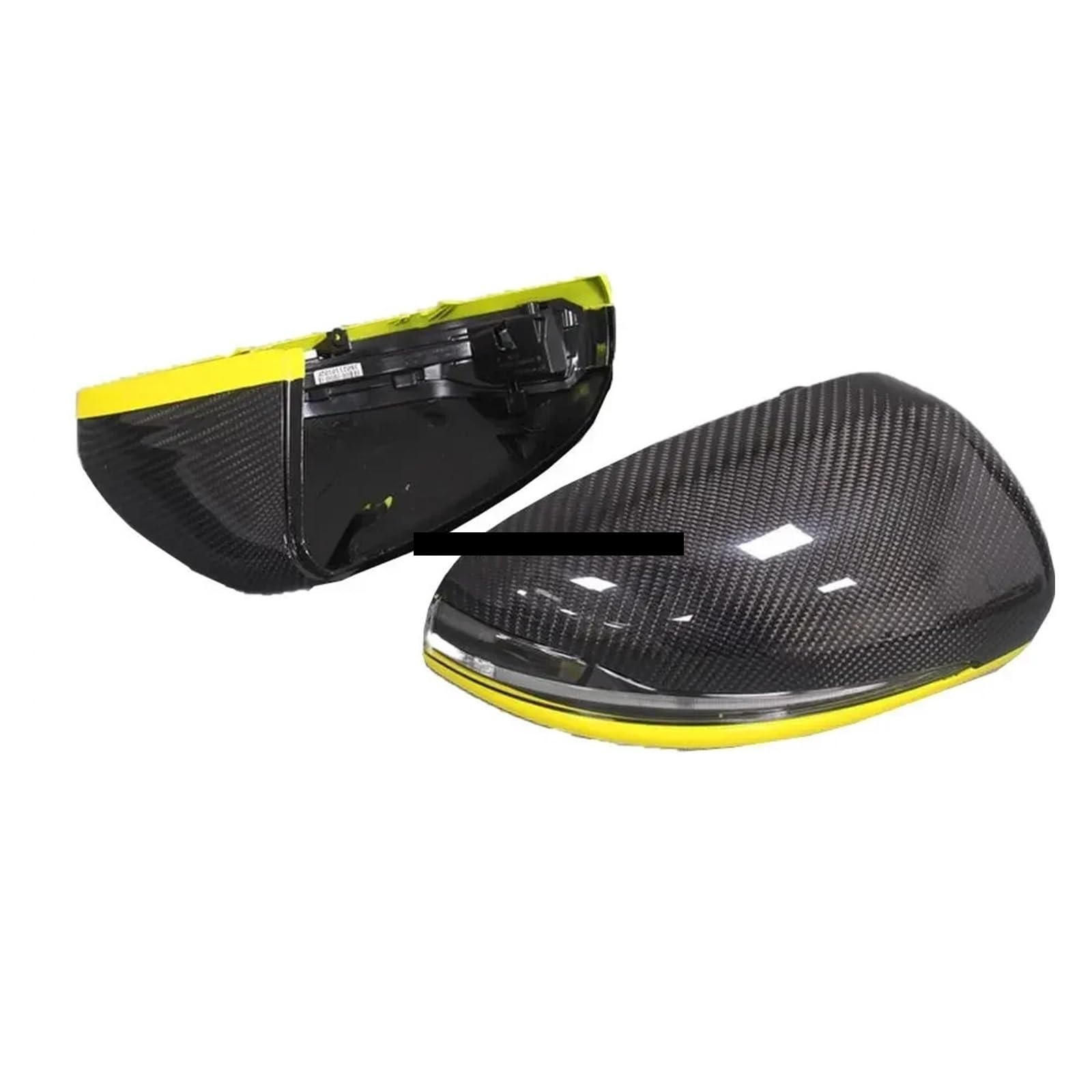 Carbon Fiber Rückspiegel Abdeckung Kompatibel for Benz GLA H247 GLB X247 GLC X253 CLS C257 Seite Spiegel Schalen Rahmen fall(Replace-Yellow-LHD) von LVQJVAVE