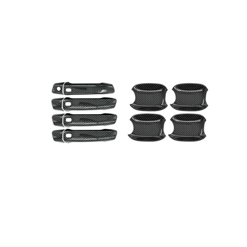 Carbonfaser-Look Autotürgriff-Schüssel-Aufkleberabdeckung Kompatibel für A3 2013 2014 2015 2016 2017 2018 2019 2020 von LVQJVAVE