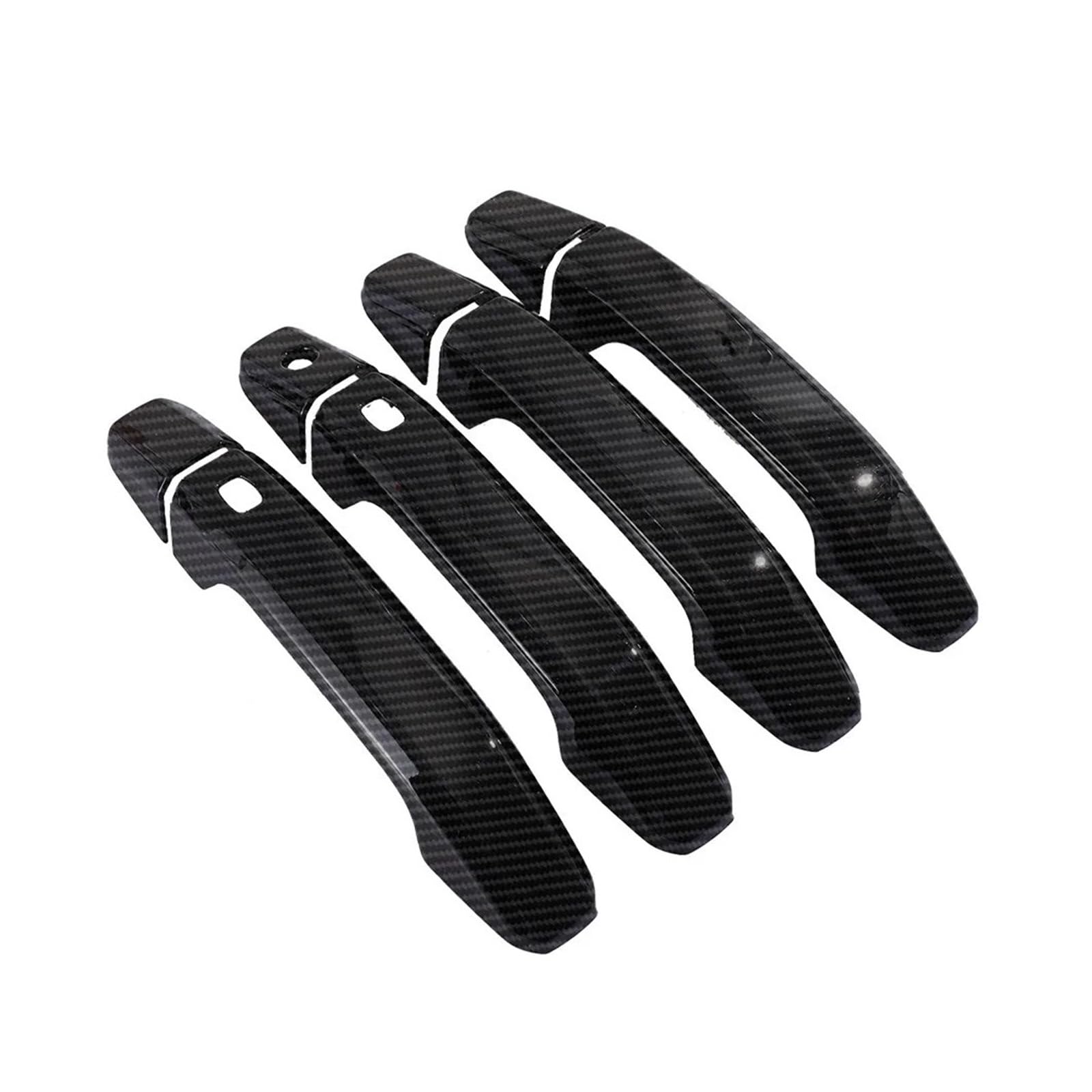 Carbonfaser-bedruckte Auto-Außentürgriff-Aufkleberabdeckung, kompatibel mit Chevrolet Silverado 1500 2500 2500HD 3500 3500HD 2015–2020(2-smart) von LVQJVAVE