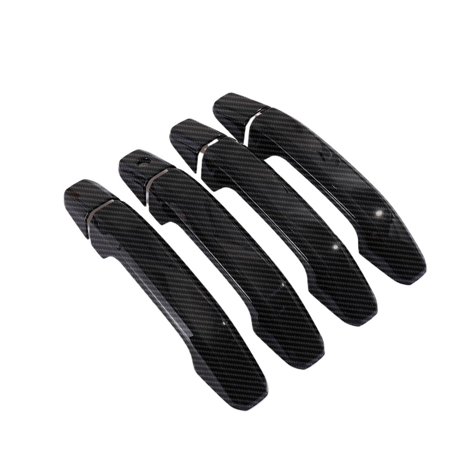 Carbonfaser-bedruckte Auto-Außentürgriff-Aufkleberabdeckung, kompatibel mit Chevrolet Silverado 1500 2500 2500HD 3500 3500HD 2015–2020(Normal Handle) von LVQJVAVE