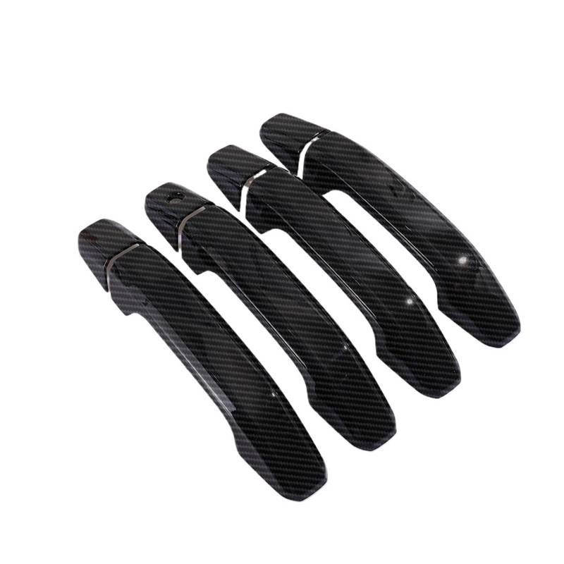 Carbonfaser-bedruckte Auto-Außentürgriff-Aufkleberabdeckung, kompatibel mit Chevrolet Silverado 1500 2500 2500HD 3500 3500HD 2015–2020(Normal Handle) von LVQJVAVE