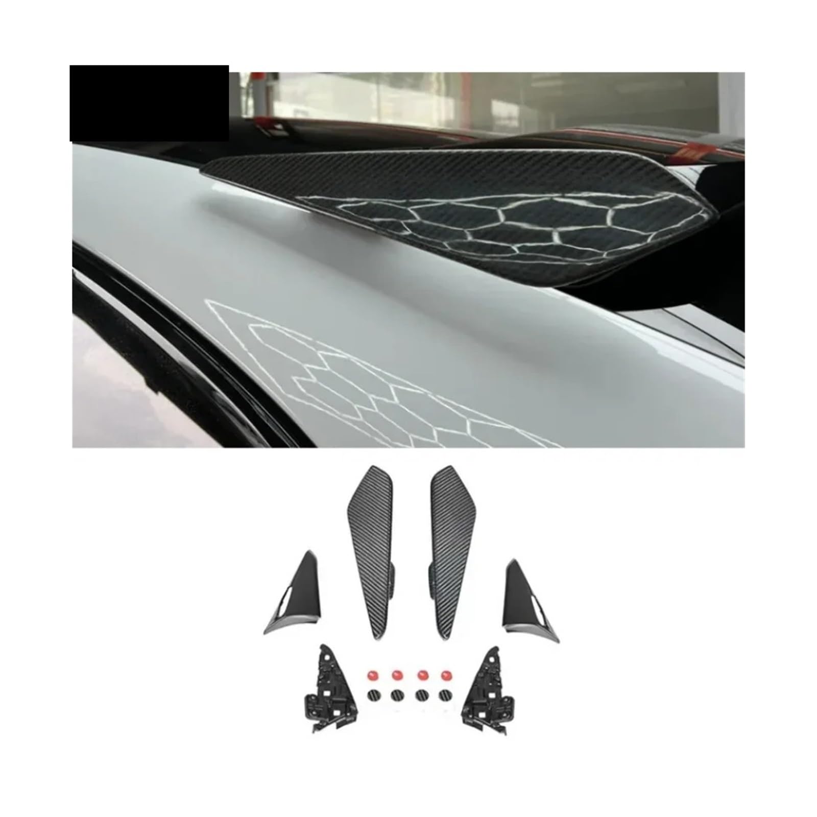 GT Style Kompatibel für Porsche Cayenne Coupé 9Y0 9YA Turbo Dry Carbon Fiber Top Spoiler Heckspoiler Dachspoiler Upgrade von LVQJVAVE