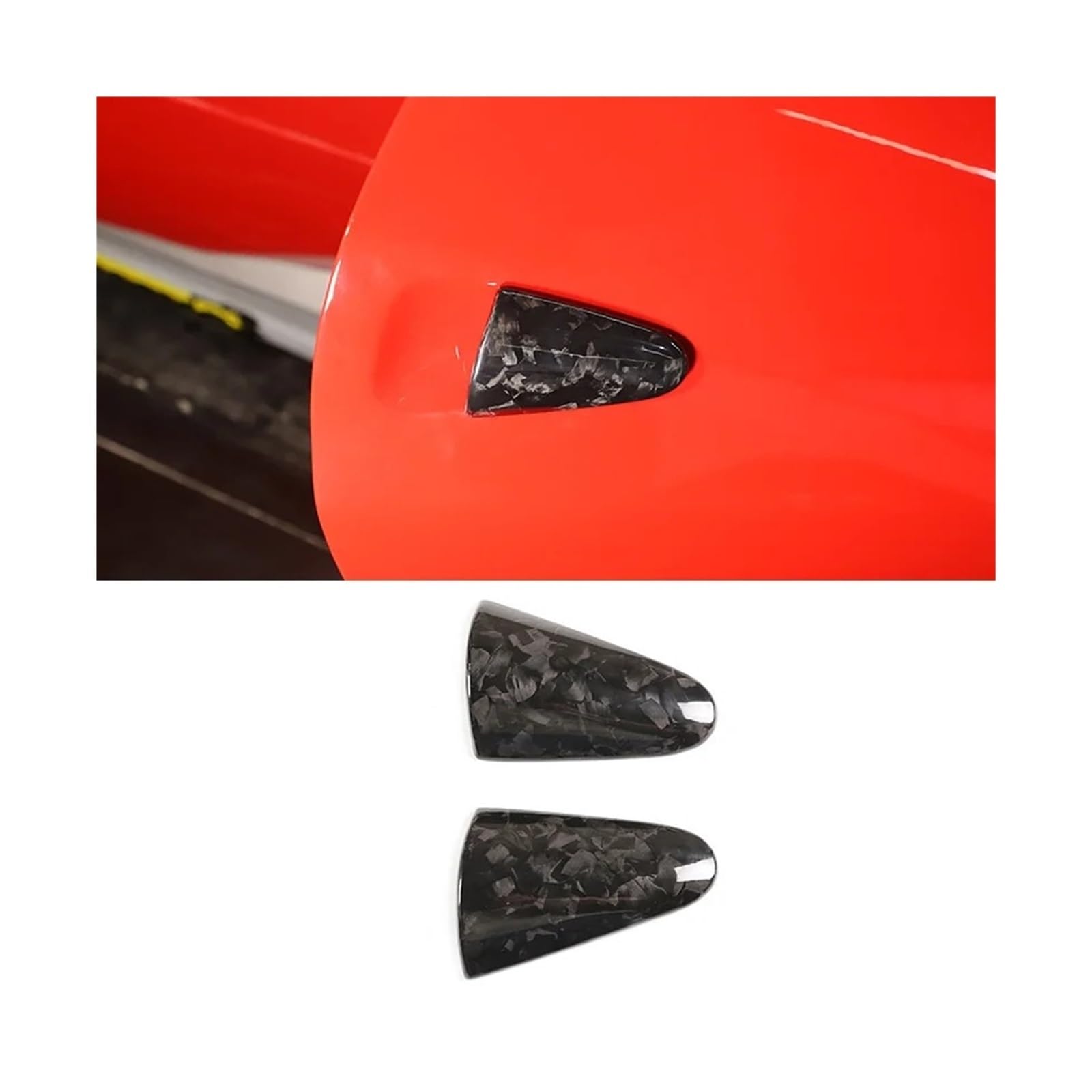 Kohlefaser-kompatibel für Ferrari 458 2011–2016, Auto-Außentürgriff-Schutzabdeckung, Aufkleber, Autozubehör, dekorativer Rahmen(Forging Grain Style) von LVQJVAVE