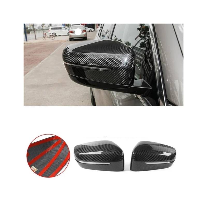 Kompatibel for BMW 3 5 7 Serie G20 G30 G12 Real Carbon Fiber Auto Seite Spiegel Außenspiegel Rück Ersetzen abdeckung(A Style Side mirror) von LVQJVAVE