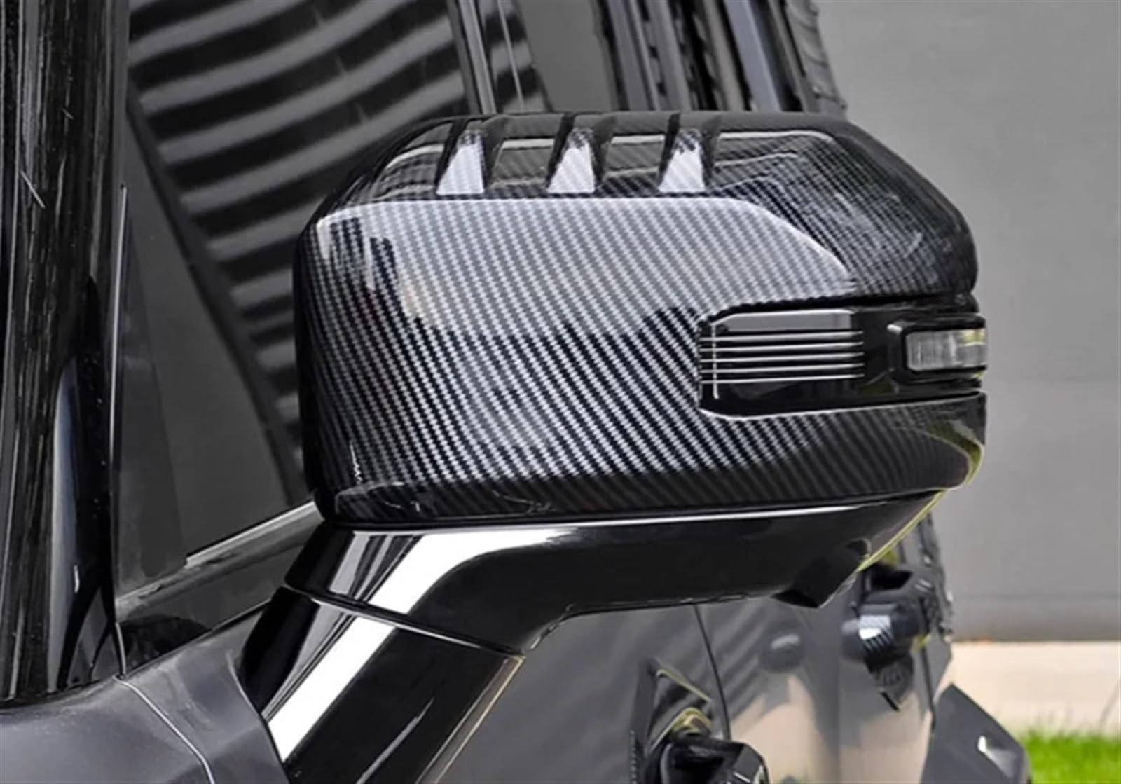 Kompatibel for Chery Jetour Traveler T2 2023 Mecha Seite Rückspiegel Trim Reverse Spiegel Shell carbon faser ABS Auto Zubehör 2PCS(Carbon fibre ABS) von LVQJVAVE