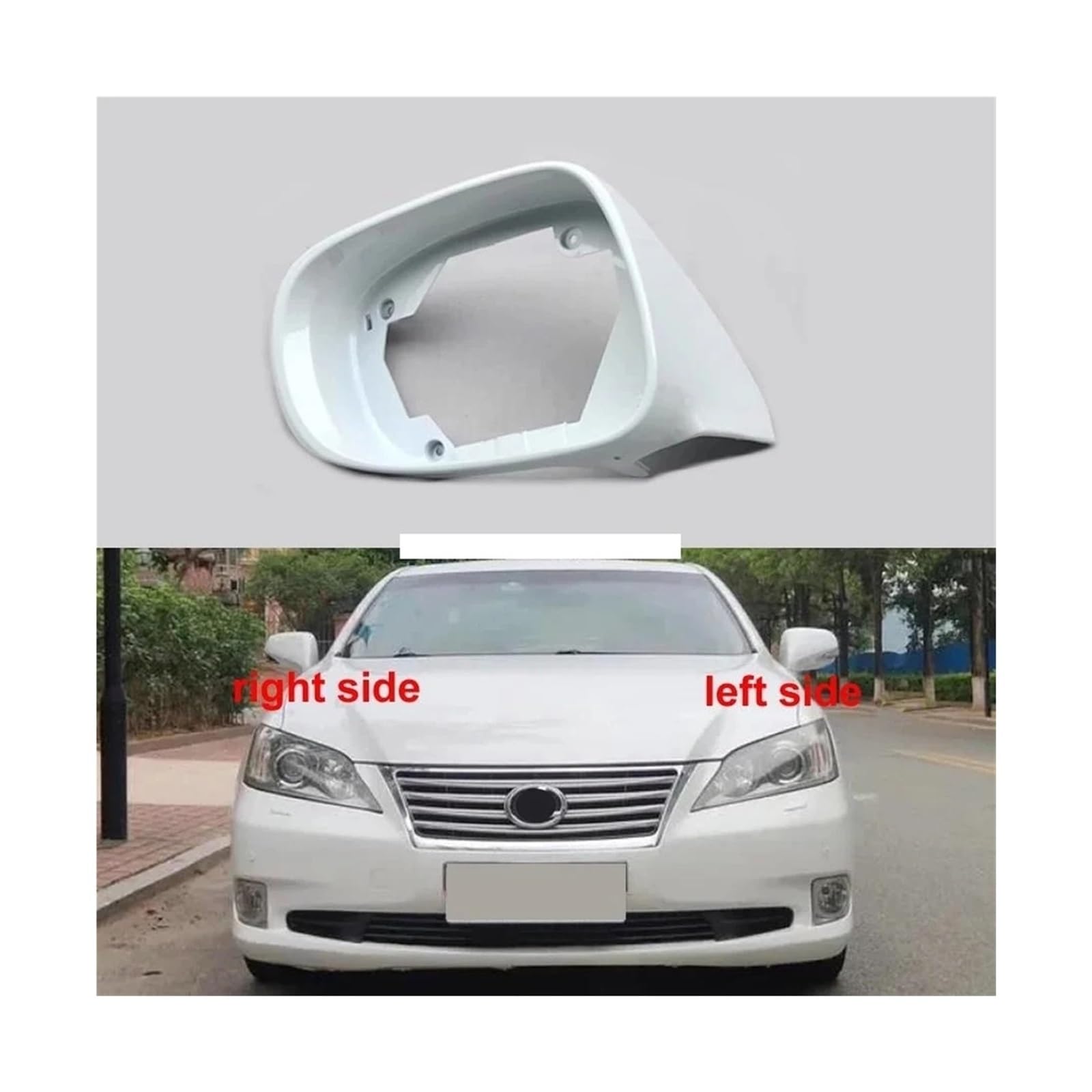 Kompatibel for Lexus ES ES240 ES350 2009 2010 2011 Autozubehör Rückspiegelrahmen Seitenrückspiegel Abdeckung Deckelschale(A pair white) von LVQJVAVE