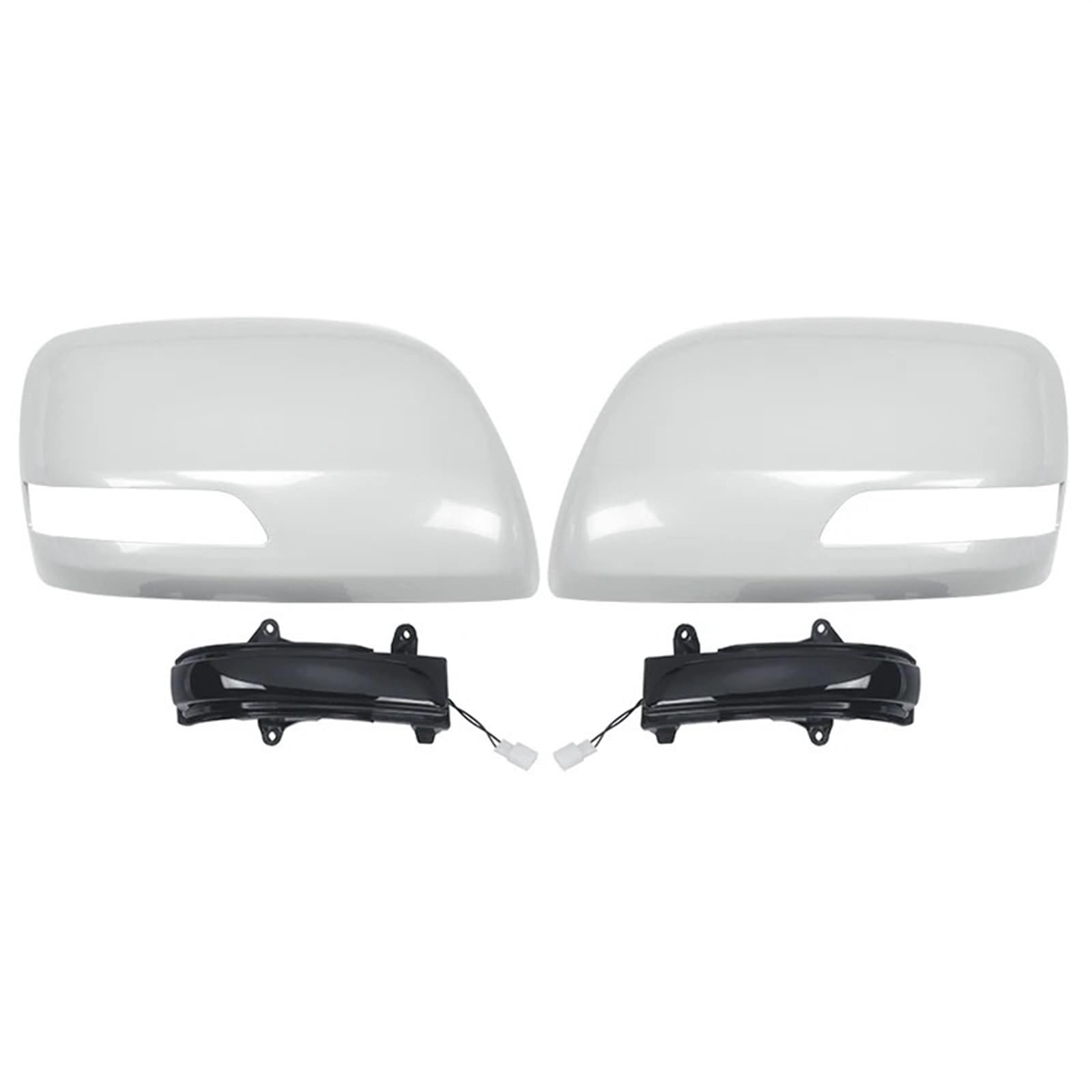 Kompatibel for Toyota Land Cruiser 200 Prado 150 Rückspiegel Abdeckung Lc150 LC200 Modifikation Zubehör LED Blinker FJ150 2008-2021(Pearl White) von LVQJVAVE