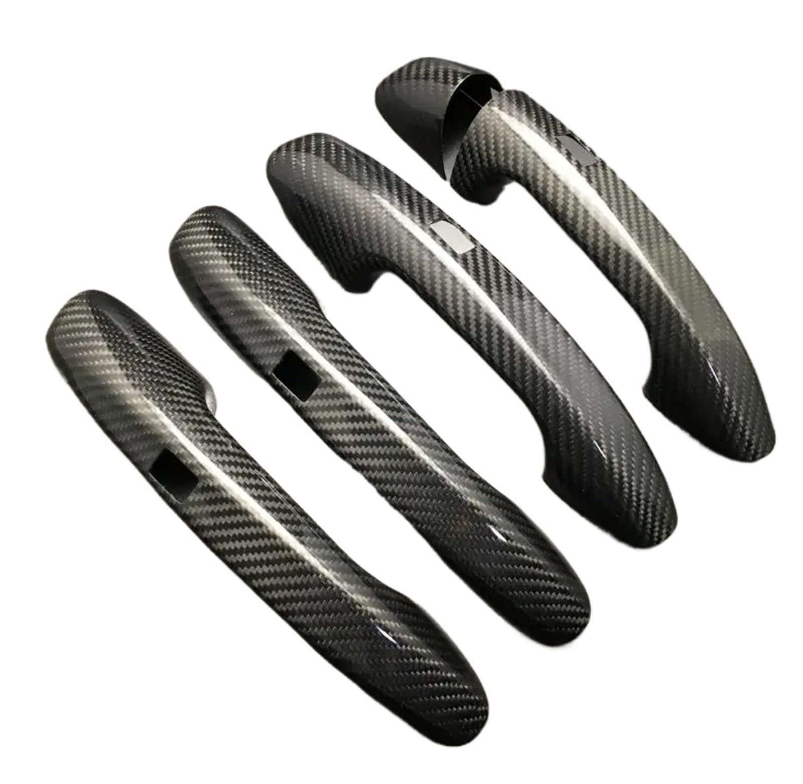 Kompatibel für Mercedes C-Klasse Coupé W205 C180 C200 C250 C300 C350 C450 C43 C63 LHD Carbon Fiber Türgriffabdeckung Auto-Styling(4door sensor) von LVQJVAVE