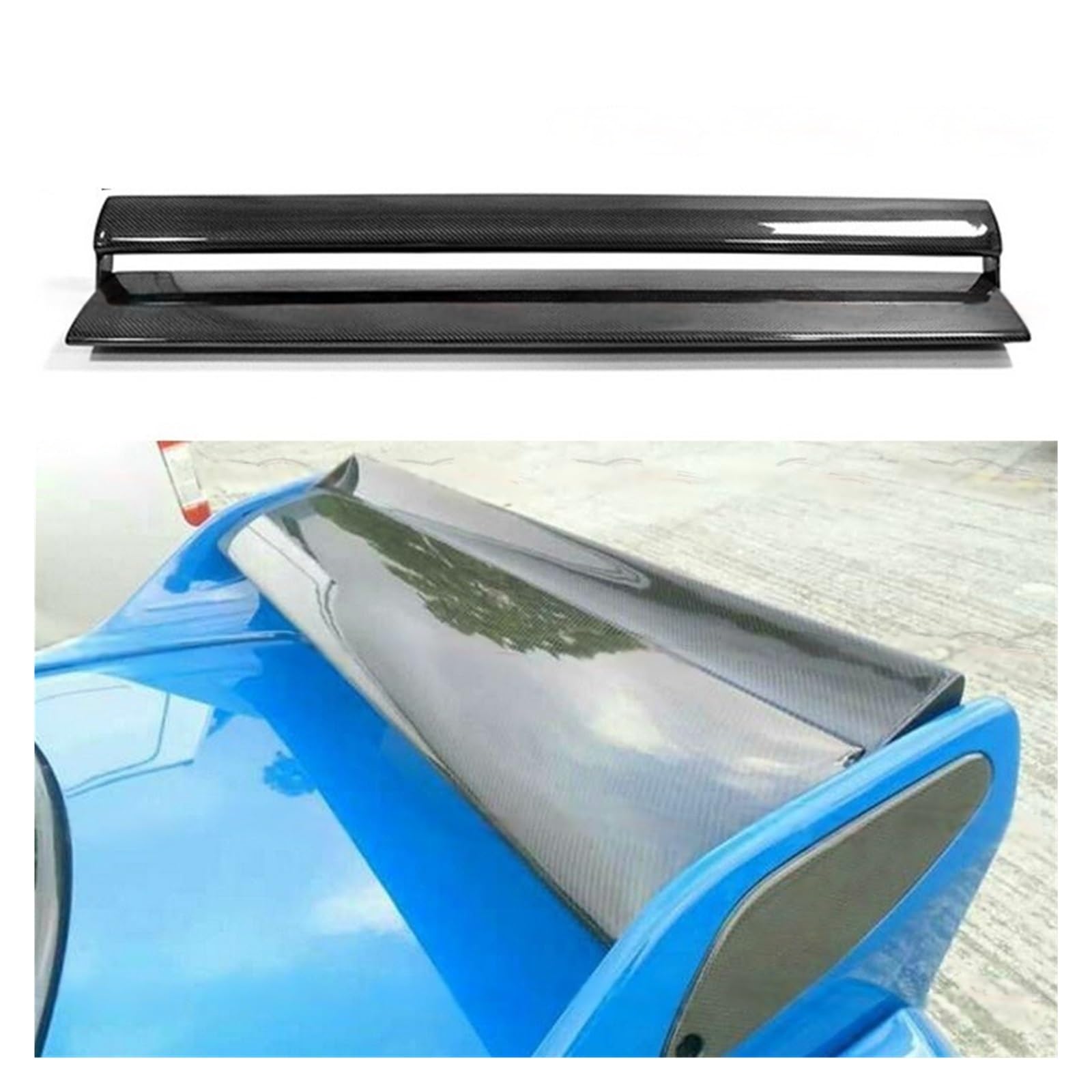 Kompatibel für R33 GTR Carbon Nismo Heckflügel Twin Spoiler Blade Tuning Body Kit Fiberglas Spoiler Blade Lip(Carbon Fiber) von LVQJVAVE