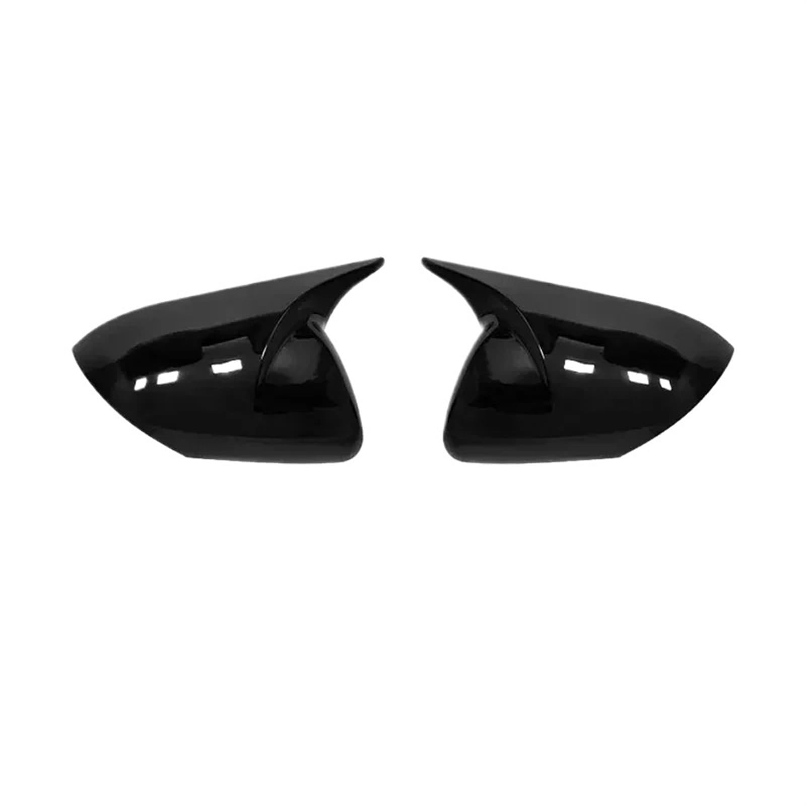 Paar kompatibel for Mazda 3 Axela BL 2.0 2009 2010 2011 2012 2013 Auto-Außentür-Außenspiegel-Abdeckkappe Rückspiegelgehäuse(A pair bright black) von LVQJVAVE